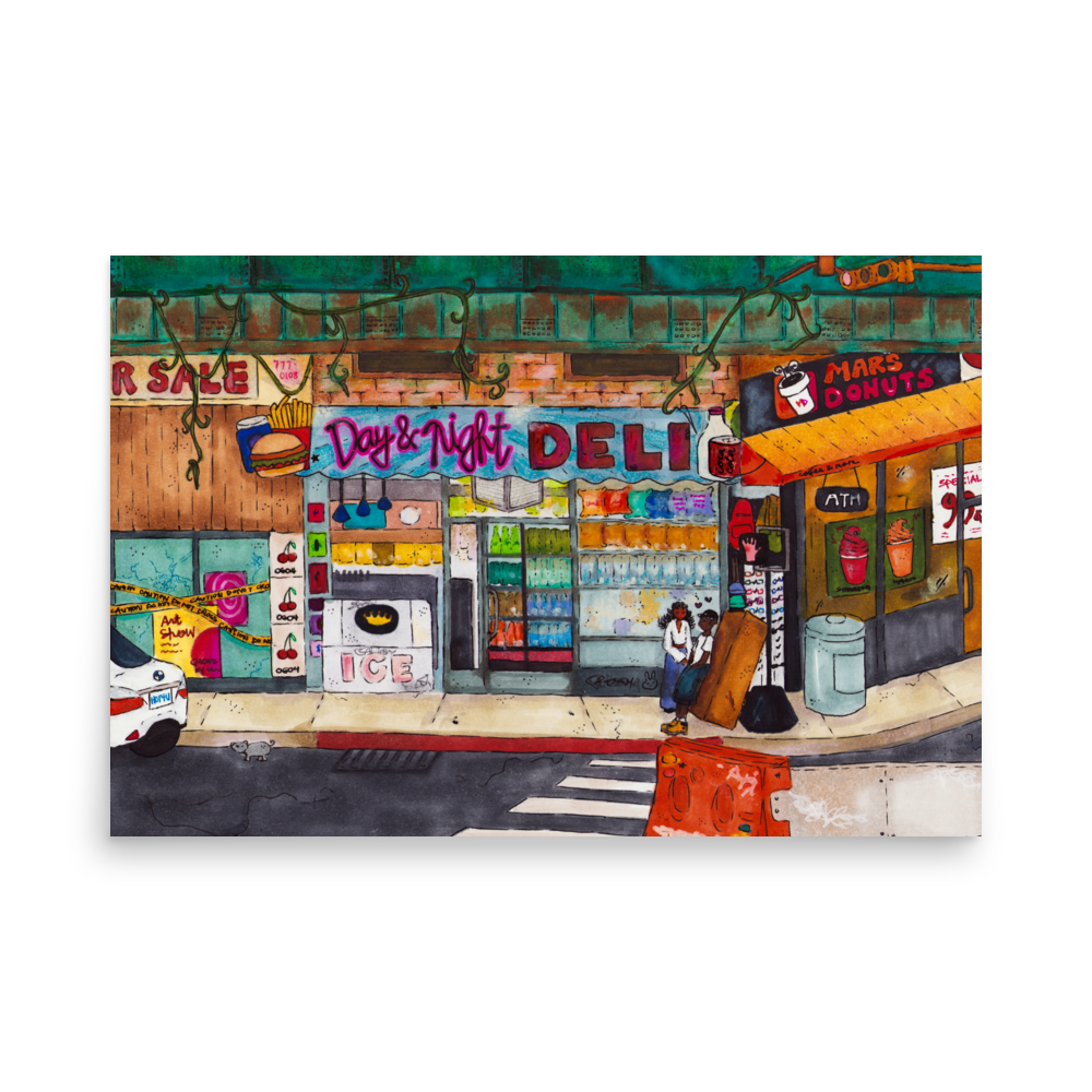 "new york deli" print