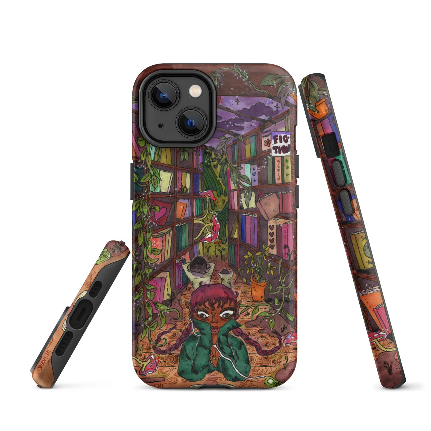 "if you have a garden and a library" fullcover iphone case