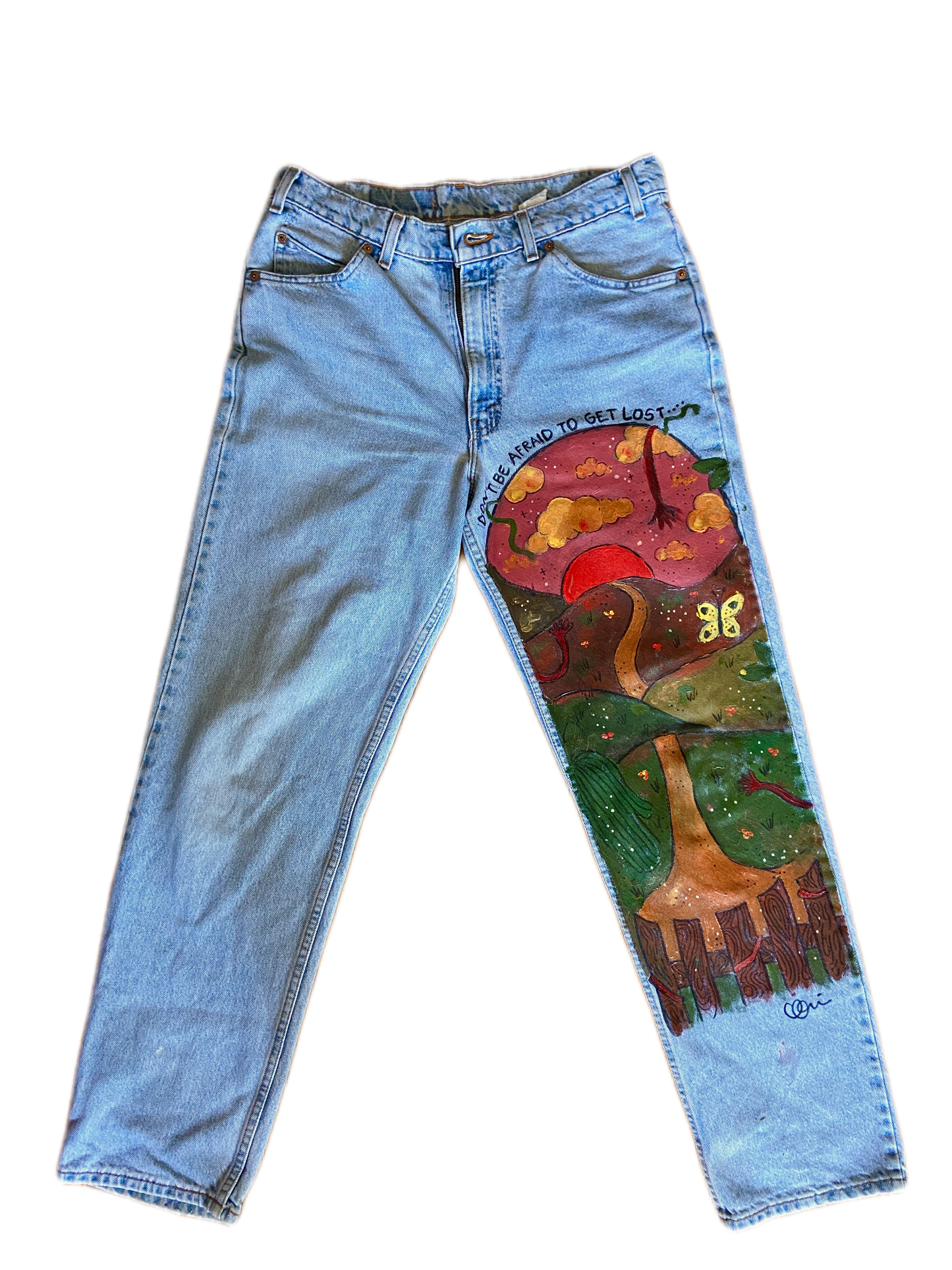 Hand 2025 painted jeans